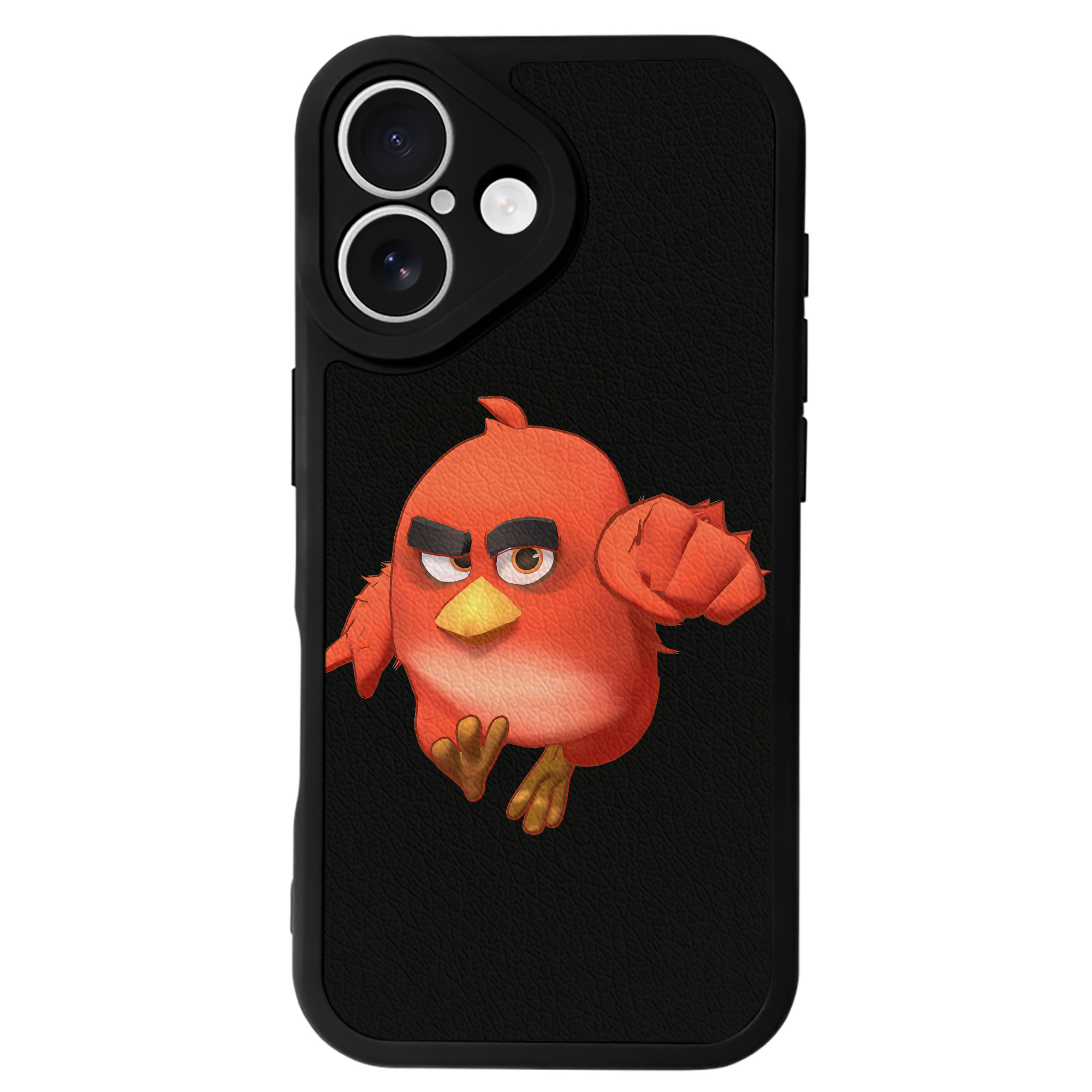 （画像用） Angry Birds アングリーバード 【iPhone 16シリーズ対応】シリコンスマホケース（レザー調） 材質：シリコン